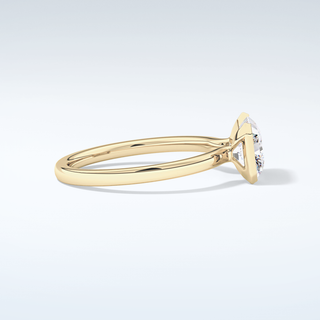 2.0 CT Radiant Cut Half Bezel Moissanite Engagement Ring 4