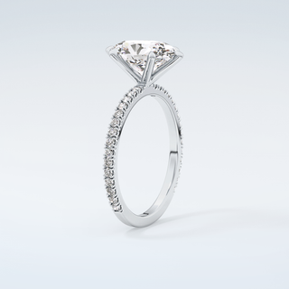 2.0 CT Oval Cut Pave Moissanite Engagement Ring 18