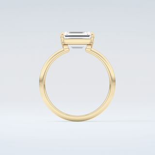 2.0 CT Emerald Cut Solitaire Moissanite Engagement Ring 2