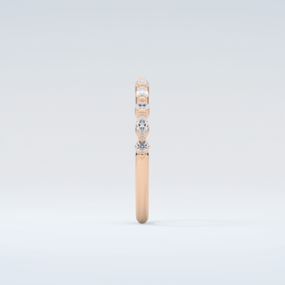 0.32 TCW Round & Marquise Shaped Moissanite Wedding Band 11