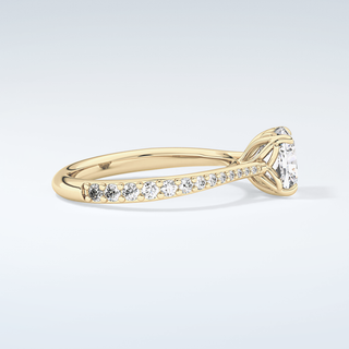 2.0 CT Cushion Cut Pave Style Moissanite Engagement Ring 4