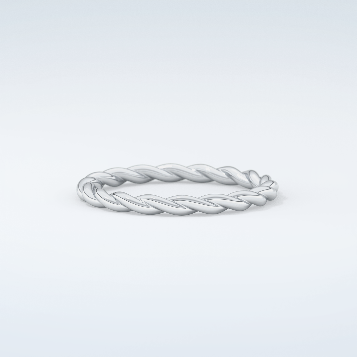 Sleek Simplicity Twisted Shank Wedding Band