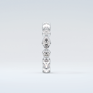 0.98 TCW Round & Marquise Shaped Moissanite Wedding Band 17