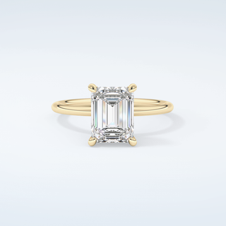 2.0 CT Emerald Cut Solitaire Moissanite Engagement Ring 1