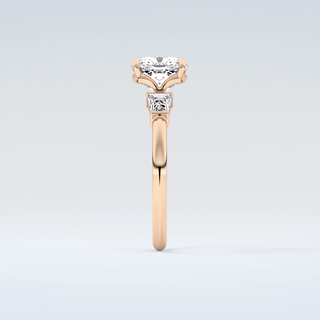 2.0 CT Cushion Cut Three Stone Moissanite Engagement Ring 11