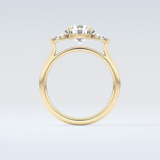 1.5 CT Round Cut Three Stone Moissanite Engagement Ring 2