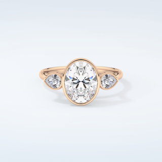 1.5 CT Oval Cut Three Stone Moissanite Engagement Ring 7
