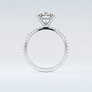 2.0 CT Princess Cut Pave Moissanite Engagement Ring 14