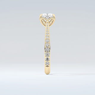 2.0 CT Cushion Cut Pave Style Moissanite Engagement Ring 5