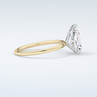 2.0 CT Pear Cut Solitaire Moissanite Engagement Ring 4