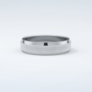 Textured Moissanite Wedding Band 16