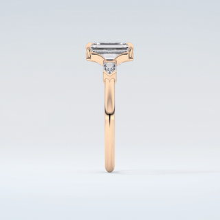 2.0 CT Emerald Cut Three Stone Moissanite Engagement Ring 11