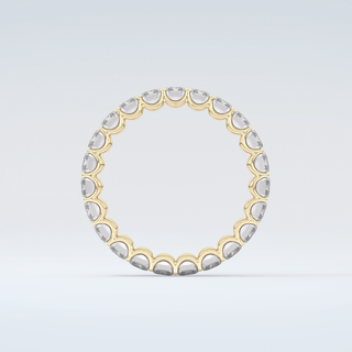 4.6 TCW Emerald Shaped Moissanite Wedding Band 2