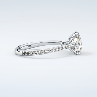 2.0 CT Round Cut Pave Style Moissanite Engagement Ring 16