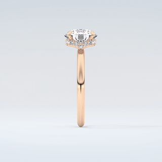 2.0 CT Round Cut Hidden Halo Moissanite Engagement Ring 11