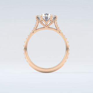 2.0 CT Round Cut Pave Style Moissanite Engagement Ring 8