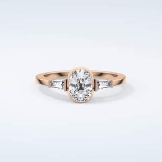 2.0 CT Oval Cut Three Stone Moissanite Engagement Ring 7