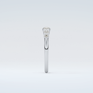 0.22 TCW Round Shaped Moissanite Wedding Band 17