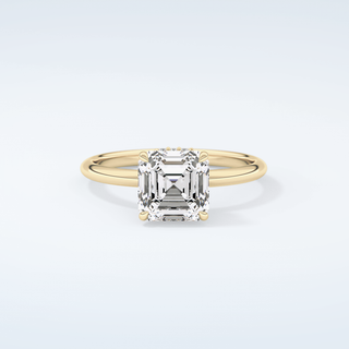 2.0 CT Asscher Cut Hidden Halo Moissanite Engagement Ring 1