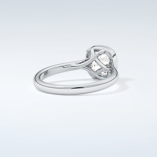 1.5 CT Cushion Cut Bezel Style Moissanite Engagement Ring 15