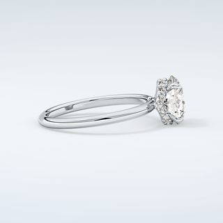 2.0 CT Round Cut Hidden Halo Moissanite Engagement Ring 16