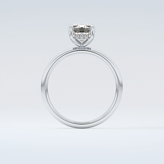 2.0 CT Emerald Cut Hidden Halo Moissanite Engagement Ring 14