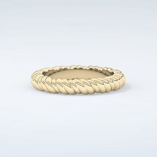Gold Rope - Twisted Shank Wedding Band 4