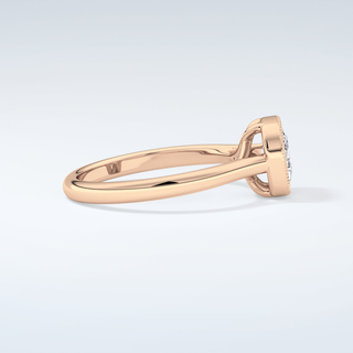 1.5 CT Cushion Cut Bezel Style Moissanite Engagement Ring 10