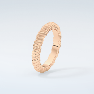 Gold Rope - Twisted Shank Wedding Band 12