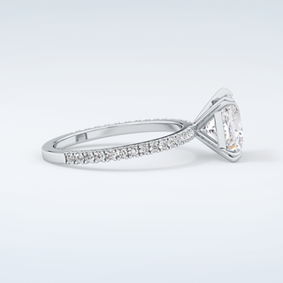 2.0 CT Princess Cut Pave Moissanite Engagement Ring 16