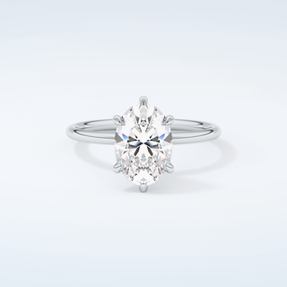 2.0 CT Oval Cut Solitaire Moissanite Engagement Ring 13