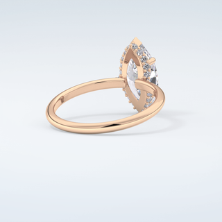 2.0 CT Marquise Cut Hidden Halo  Moissanite Engagement Ring 9