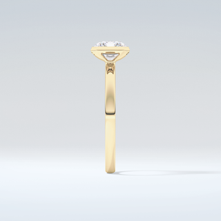 2.0 CT Radiant Cut Half Bezel Moissanite Engagement Ring 5