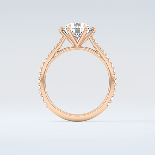 2.0 CT Round Cut Pave Moissanite Engagement Ring 8