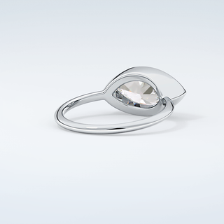 1.0 CT East West Marquise Cut Solitaire Style Moissanite Engagement Ring 15