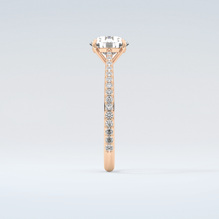 1.5 CT Round Cut Pave Moissanite Engagement Ring 11