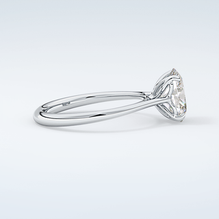 1.5 CT Oval Cut Solitaire Style Moissanite Engagement Ring 16