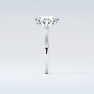 2.0 CT Oval Cut Three Stone Moissanite Engagement Ring 17