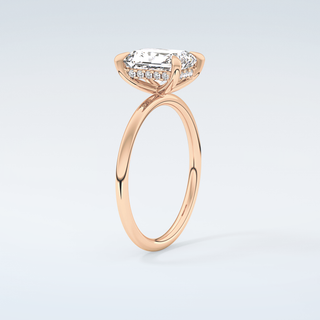 2.0 CT Radiant Cut Hidden Halo Moissanite Engagement Ring 12