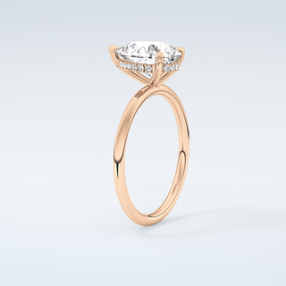 2.0 CT Pear Cut Hidden Halo Moissanite Engagement Ring 12