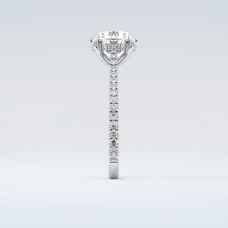 2.0 CT Round Cut Pave Hidden Halo Moissanite Engagement Ring 17