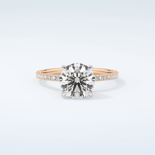 2.0 CT Round Cut Pave & Hidden Stone Moissanite Engagement Ring 7