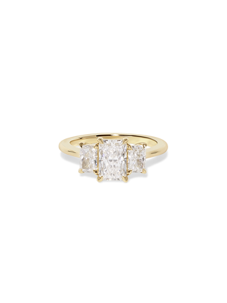 2 CT Round Three Stones Lab Grown Diamond Engagement Ring
