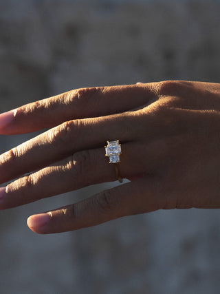 2 CT Round Three Stones Lab Grown Diamond Engagement Ring