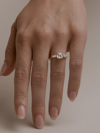 2 CT Round Three Stones Lab Grown Diamond Engagement Ring