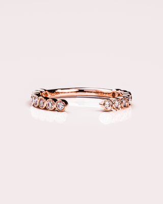 0.23 CT Round Stones Moissanite Open Wedding Band