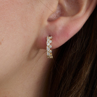 1.0 CT Round Bezel Solitaire Lab Grown Diamond Earrings