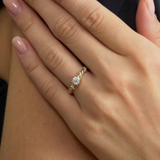 2 CT Round Three Stones Lab Grown Diamond Engagement Ring