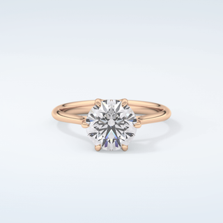2.0 CT Round Cut Solitaire Style Moissanite Engagement Ring 7