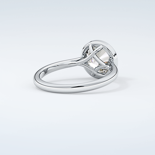 1.0 CT Round Cut Bezel Style Moissanite Engagement Ring 15